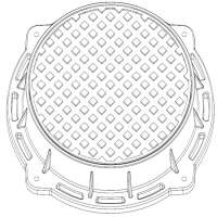 Electricity and TELE ductile manhole cover BSEN124-E600